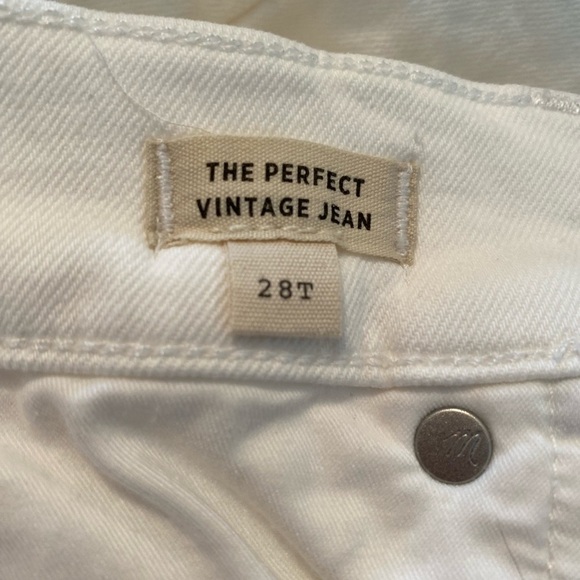 NWT Madewell The Perfect Vintage Jean in Tile white The High Rise size 28 Tall - Picture 10 of 15